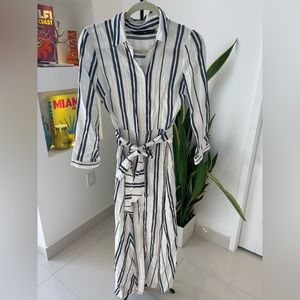 White and dark gray  bottom down long dress